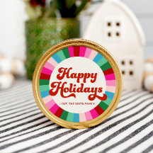 レトロフェスティバルレインボーピンククリスマスホリデーギフト