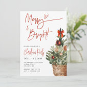 レトロフェスティブで輝くクリスマスパーティー 招待状 (スタンド正面)