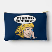 レトロフェミおもしろいニストポップ・アートのアートアンチ家父長制 アクセサリーポーチ (裏面)