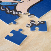 レトロフェミおもしろいニストポップ・アートのアートアンチ家父長制 ジグソーパズル (側面)