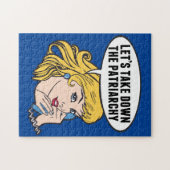 レトロフェミおもしろいニストポップ・アートのアートアンチ家父長制 ジグソーパズル (横)