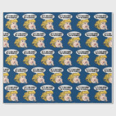 レトロフェミおもしろいニストポップ・アートのアートアンチ家父長制 ラッピングペーパー (フラット)