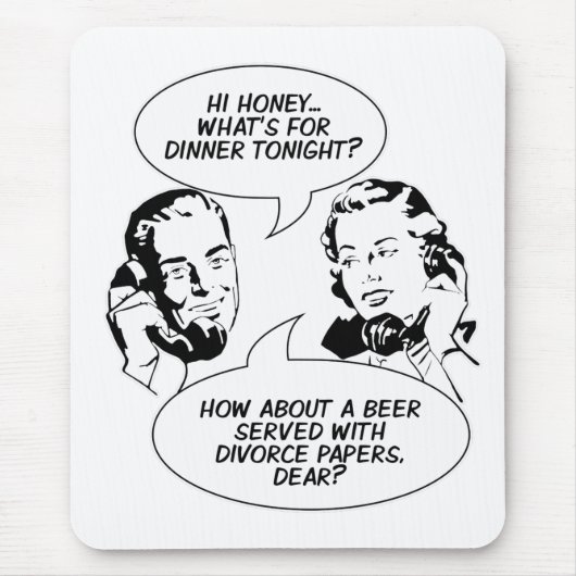 レトロフェミニストユーモアの口 マウスパッド (正面)