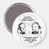 レトロフェミニストユーモア磁石 マグネット (正面/裏面)