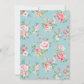 レトロフェミニンフローラ女性退職パーティー 招待状 (裏面)