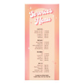 レトロフェミニンGroovy Pinkサロン価格表 ラックカード (正面)