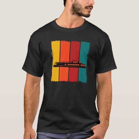 レトロフェリー船アパレル Tシャツ (正面)