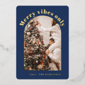 レトロフォイルクリスマスカード |ビメリーーブ専用カード 箔シーズンカード (正面)