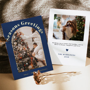 レトロフォイルクリスマスカード  季節のごあいさつカード 箔シーズンカード