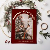 レトロフォイルクリスマスカード |季節のごあいさつカード 箔シーズンカード