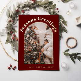 レトロフォイルクリスマスカード |季節のごあいさつカード 箔シーズンカード