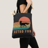 レトロフォックス トートバッグ (クローズアップ)
