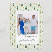 レトロフォトカクタスデザートクリスマスカード シーズンカード (正面/裏面)