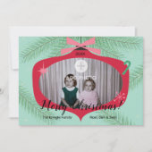 レトロフォトクリスマスカード5x7 カード (正面)