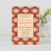 レトロフォトグルービーヴィンテージオレンジ結婚ズ 招待状 (スタンド正面)