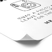 レトロフォトゲストブック |写真結婚ブースの看板 ポスター (角)