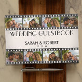 レトロフォトコラージフィルムストリップ結婚ズ ゲストブック