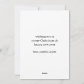 レトロフォトスタイルプレイドパーソナライズされたクリスマス シーズンカード (裏面)