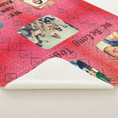 レトロフォトソフトレッドダイヤモンド シェルパブランケット (3/4)