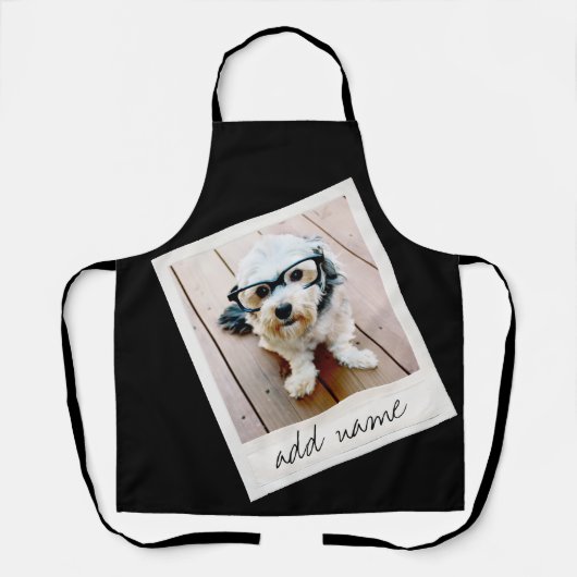 レトロフォトフレーム(1つの大きな写真) エプロン (正面)
