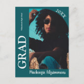 レトロフォト卒業式招待状ポストカード ポストカード (正面)