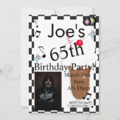 レトロフォト誕生日Any Age, 1950's 招待状 (正面)