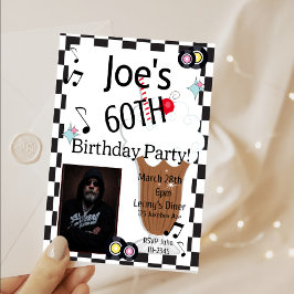 レトロフォト誕生日Any Age, 1950's 招待状