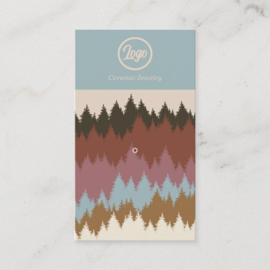 レトロフォレストのピンジュエリーロゴ名刺 名刺 (正面)