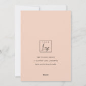 レトロフォレストグリーンクリスマスツリーのビジネスロゴ シーズンカード (裏面)