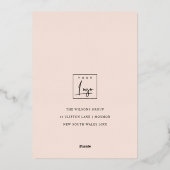 レトロフォレストグリーンクリスマスツリーのビジネスロゴ 箔シーズンカード (裏面)