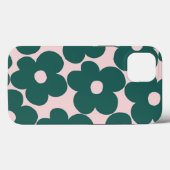 レトロフォレストグリーン赤面デイジー#1 #decor #art Case-Mate iPhoneケース (裏面 (横))