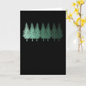 レトロフォレストハイキングハンターランバージャックハイカー カード (黄色い花)