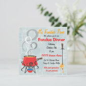 レトロフォンデュパーティの招待状 招待状 (スタンド正面)