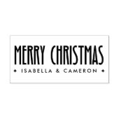 レトロフォントのクリスマス 名前入り ラバースタンプ (インプリント)