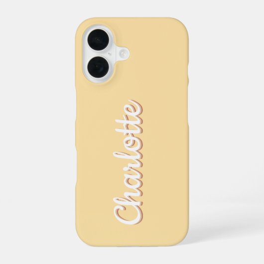 レトロフォントの名入れ iPhone 16ケース (裏面)