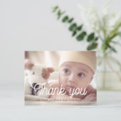 レトロフォントの赤ちゃん感謝していシャワーyou photo ポストカード (スタンド正面)