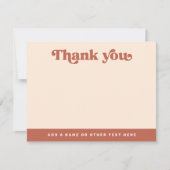 レトロフォントテラコッタブラウン感謝していユース ノートカード (正面)