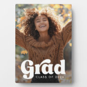 レトロフォントフルフォト卒業 フォトプラーク (正面)