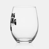 レトロフォント婚約結婚ギフト計おもしろい画 ステムなしワイングラス (左)