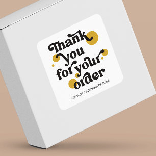 レトロフォントSmall Thank You for Purchase Business スクエアシール