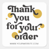 レトロフォントSmall Thank You for Purchase Business スクエアシール (正面)