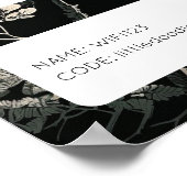 レトロフォントWIFIネットワークパスワードQRコードポスター ポスター (角)