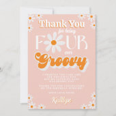 レトロフォーエバーグルービーガールズ4th誕生日 サンキューカード (正面)