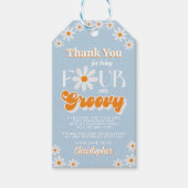 レトロフォーエバーグルービーボーイズ4歳の誕生日 ギフトタグ (正面)