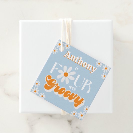 レトロフォーエバーグルービーボーイズ4歳の誕生日 フェイバータグ (インサイチュ)