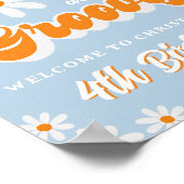 レトロフォーエバーグルービーボーイズ4thバースデーウェルカム ポスター (角)