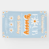 レトロフォーエバーグルービーボーイズ4thバースデーウェルカム 横断幕 (横)