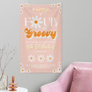 レトロフォーエバーGroovy女の子4th誕生日へようこそ 横断幕
