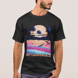 レトロフォートローダーデールフロリダスーベリーサーフ Tシャツ