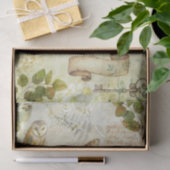 レトロフクロウバタフライパイン葉フローラデコペ 薄葉紙 (ギフト)